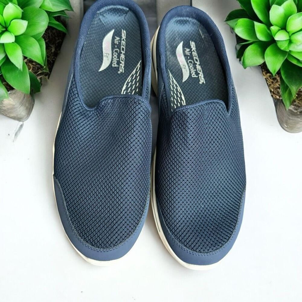 Skechers Women’s Navy “Go-Walk” Archfit Backless Slides / SZ: 11 / NWOT